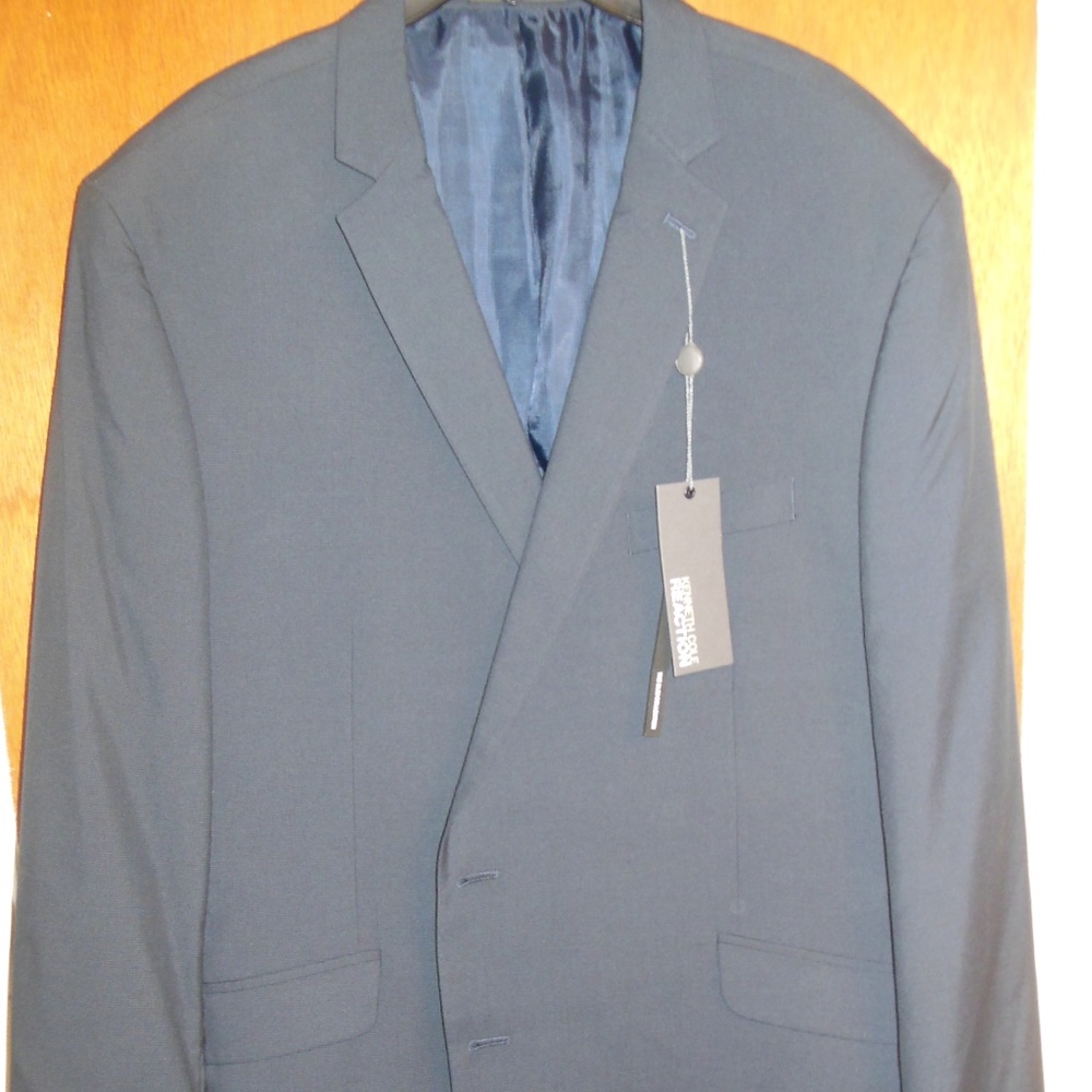 Kenneth Cole Reaction Navy Blue Suit Brand New